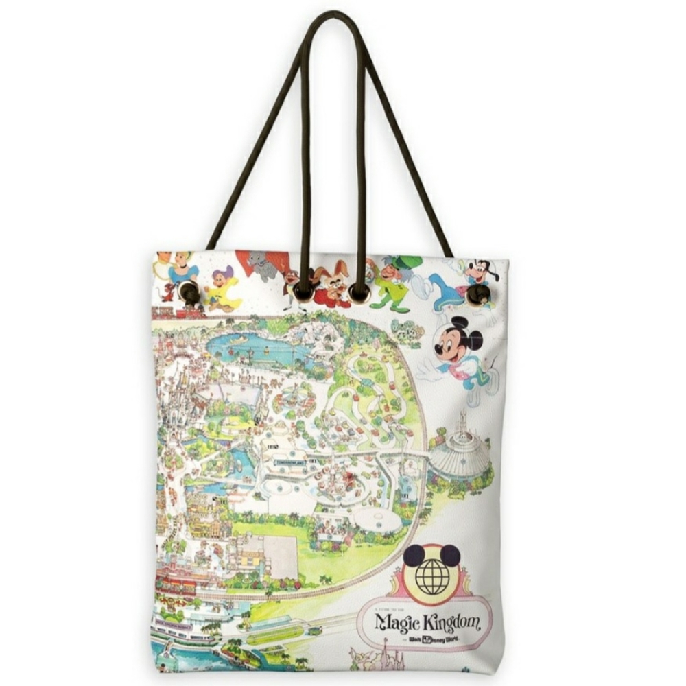 Disney Walt Disney World 50th Anniversary Vault Map Cinch Tote Bag / Backpack